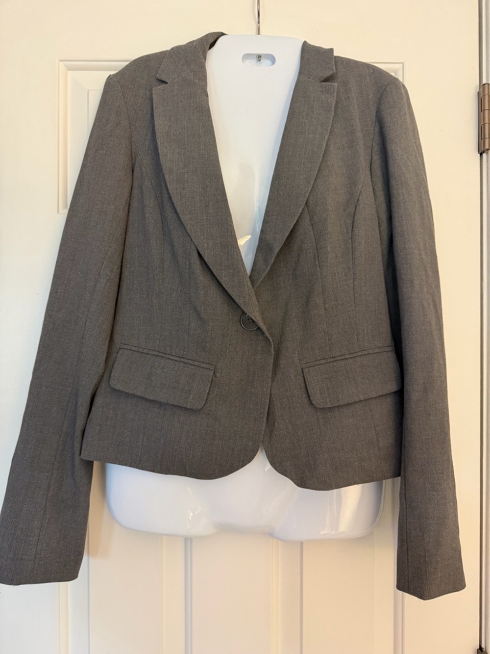 Candie’s Gray Tailored Blazer Jacket Size L Career Office Classic